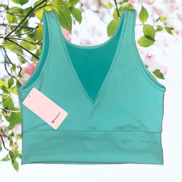 NWT - Lululemon Power Pivot Everlux Tank Motif Mint Green with Logo Size: 10 - Picture 1 of 6